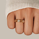 Cinthia - Anillo de oro y cristal Alba Madrid