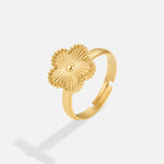 Anillo de trébol dorado Alba Madrid