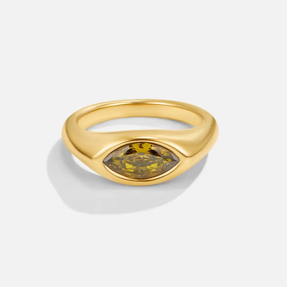 Anillo de cristal verde de Arizona Alba Madrid