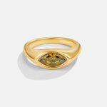 Anillo de cristal verde de Arizona Alba Madrid