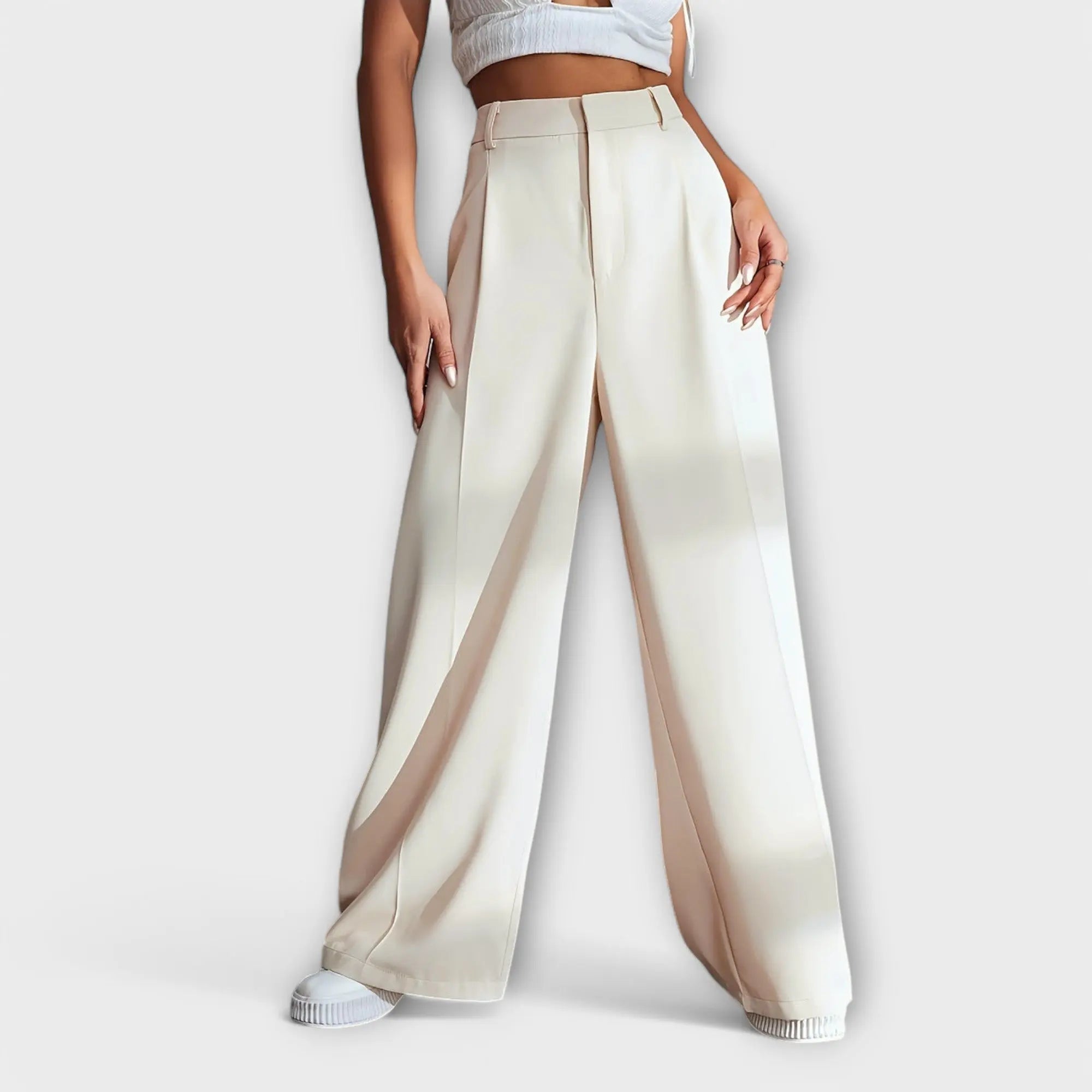 Iara | Pantalones de Cintura Alta con Corte Amplio Alba Madrid
