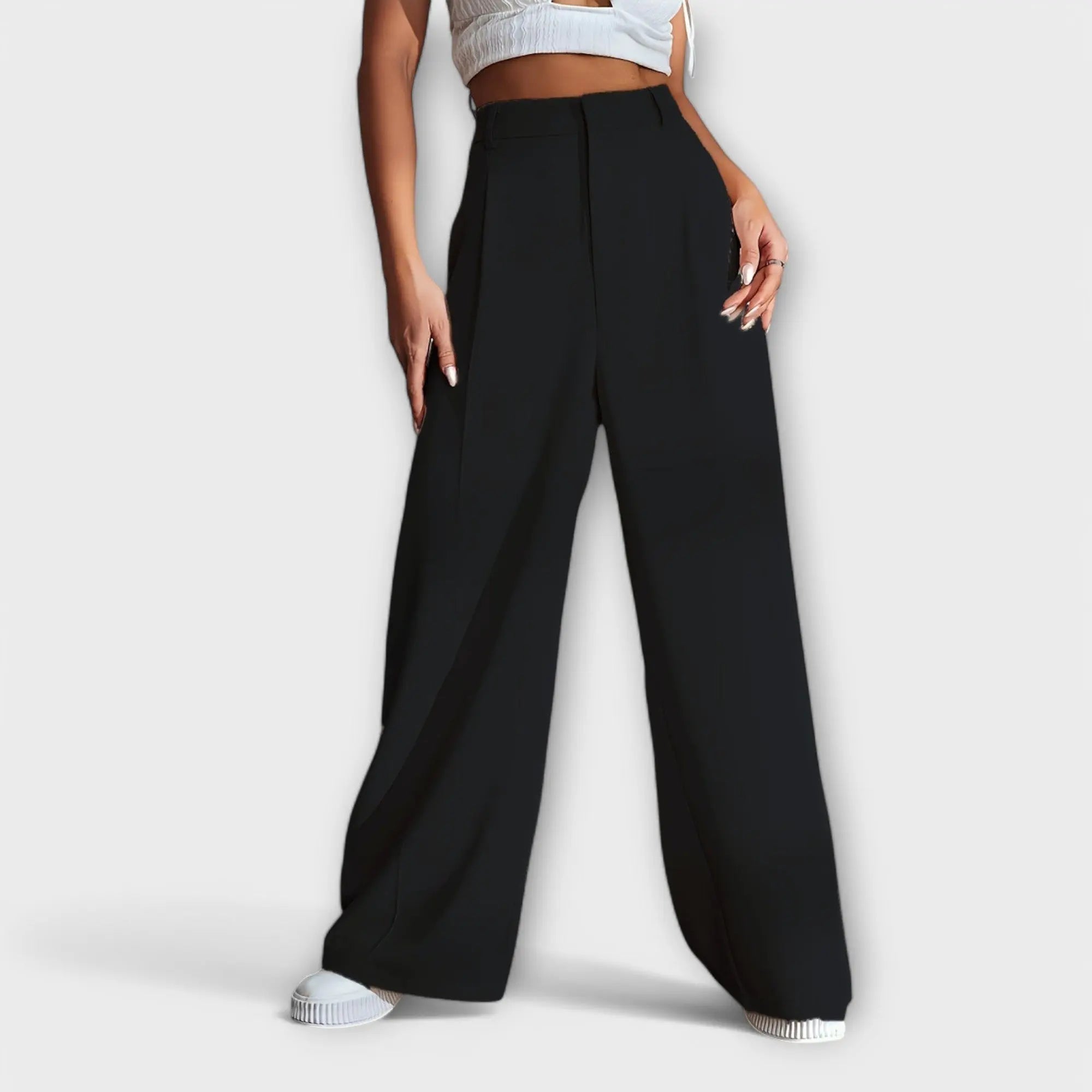 Iara | Pantalones de Cintura Alta con Corte Amplio Alba Madrid