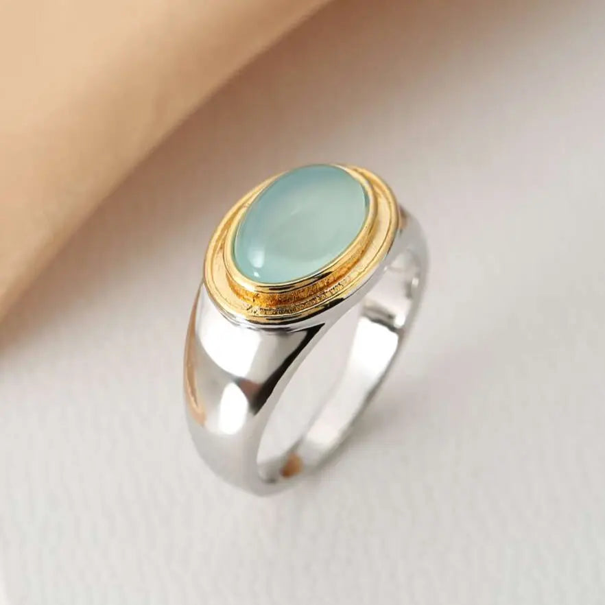 Danna - Anillo Vintage de Granate Verde Alba Madrid