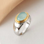 Danna - Anillo Vintage de Granate Verde Alba Madrid