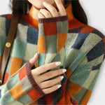 Erika - Suéter de Cuello Alto Patchwork Alba Madrid