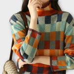 Erika - Suéter de Cuello Alto Patchwork Alba Madrid
