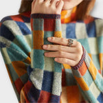 Erika - Suéter de Cuello Alto Patchwork Alba Madrid