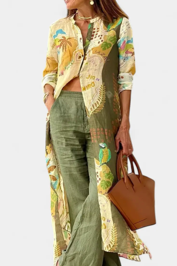 Melvina Conjunto Coordinado de Lino con Estilo Atemporal Alba Madrid