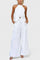 Bernadina Conjunto de Lino con Top de Abertura Frontal y Pantalón de Pierna Ancha Alba Madrid