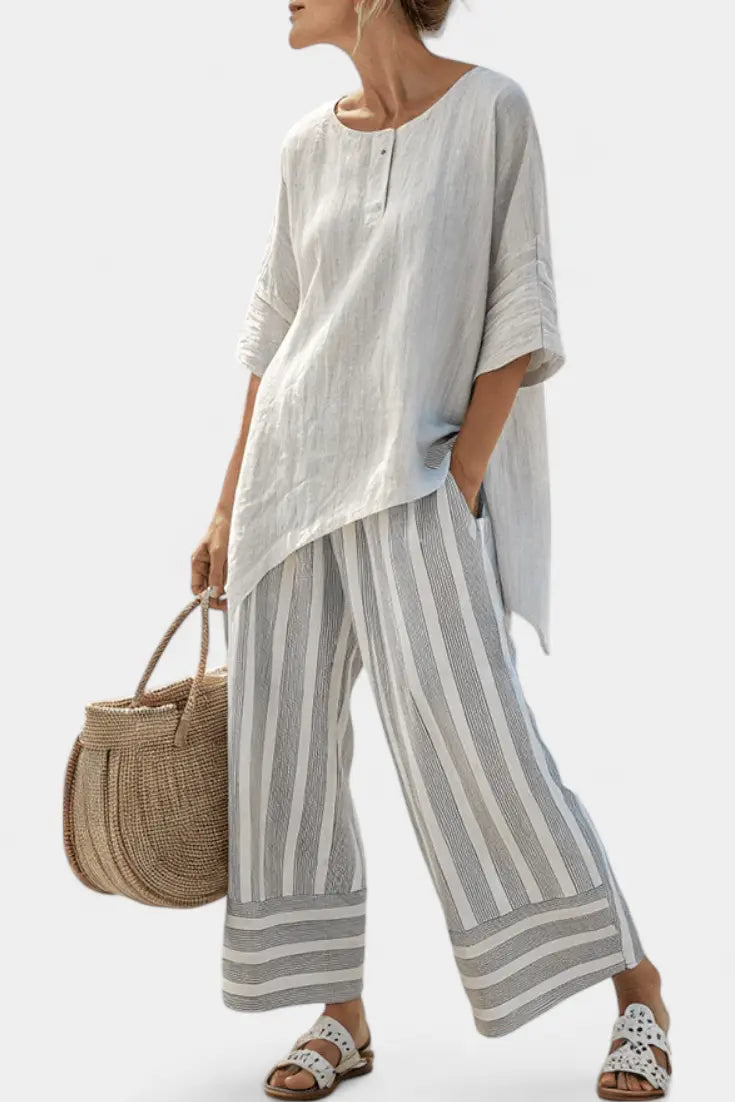 Clarisse - Conjunto Blusa Asimétrica Alba Madrid