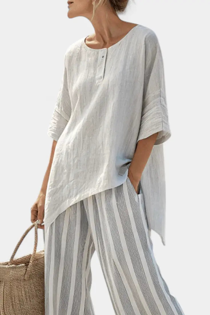 Clarisse - Conjunto Blusa Asimétrica Alba Madrid