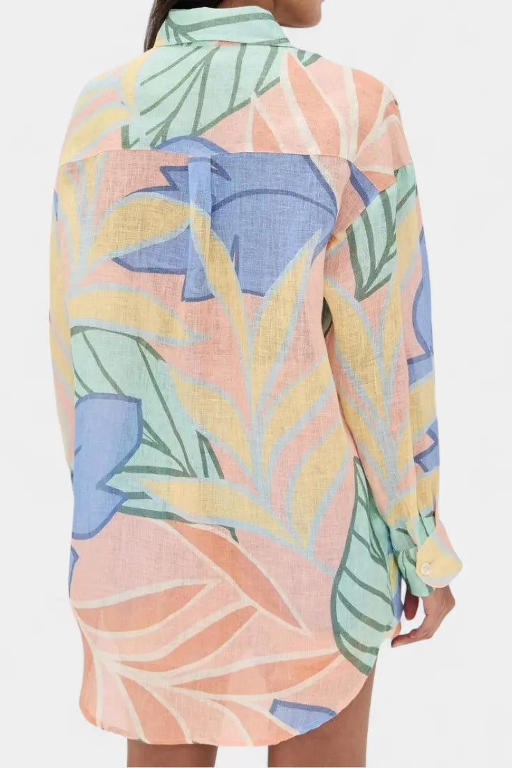 Lumina Conjunto Tropical con Camisa Holgada y Shorts de Cintura Alta Alba Madrid
