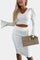 Minerva Conjunto Elegante de Top con Encaje y Falda de Cintura Alta Alba Madrid