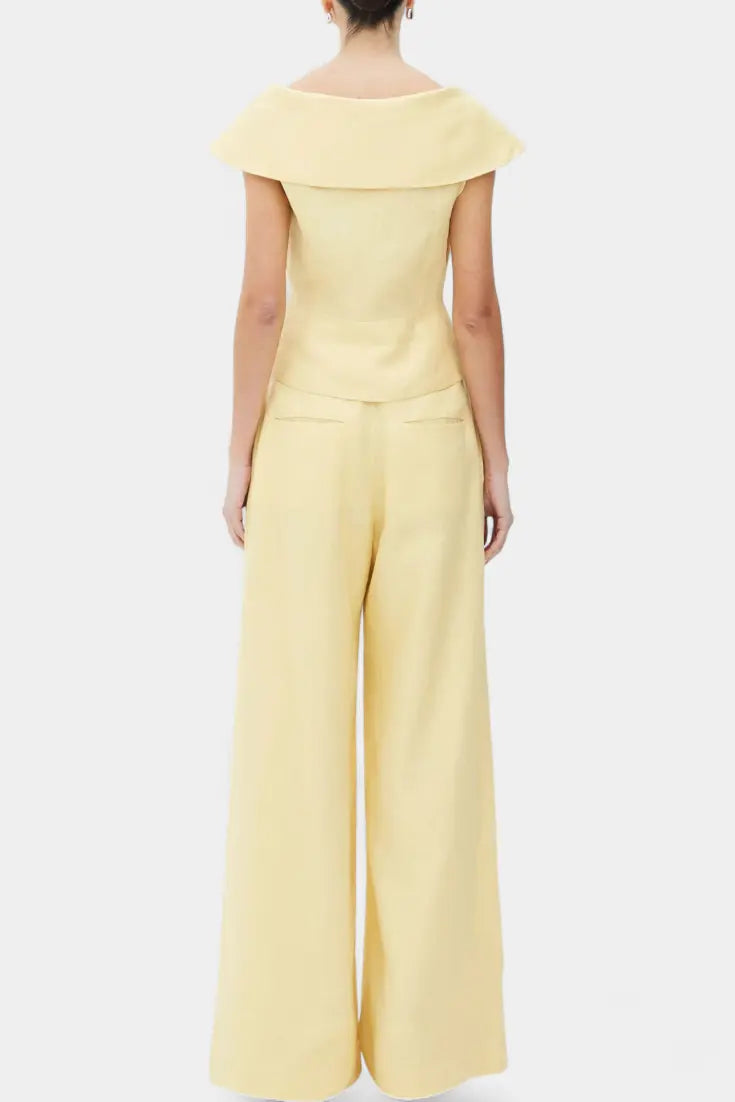 Hayden Conjunto Top Asimétrico y Pantalón Palazzo Alba Madrid