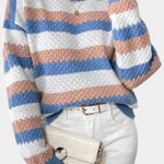 Kristen Jersey Oversized de Cuello Redondo a Rayas Alba Madrid