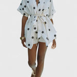 Avila Conjunto de Kimono con Nudo y Shorts con Lunares Alba Madrid