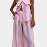 Oriana Conjunto Strapless con Falda de Abertura en Color Liso Alba Madrid