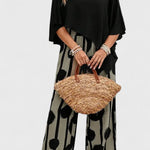 Aleida Conjunto Asimétrico con Top y Pantalón Estampado Alba Madrid