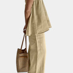 Lía Conjunto de Verano con Top Suelto y Pantalón Fluido Alba Madrid