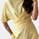 Veleda Conjunto de Top con Tiras Cruzadas y Falda Fluida Alba Madrid