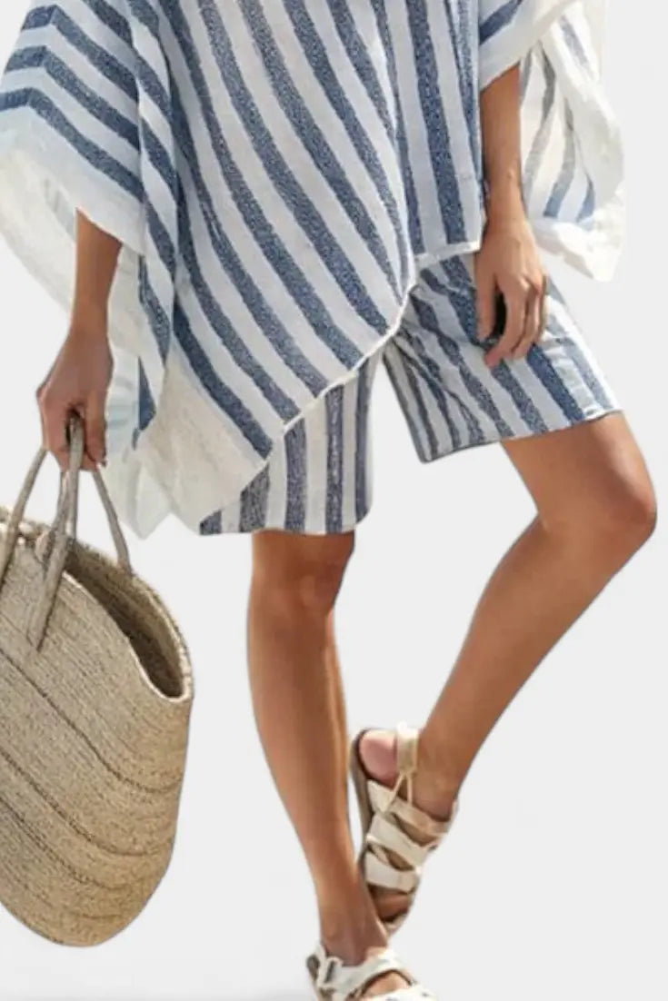 Salomé - Conjunto Rayado Blusa y Pantalones Cortos Alba Madrid