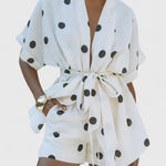 Avila Conjunto de Kimono con Nudo y Shorts con Lunares Alba Madrid