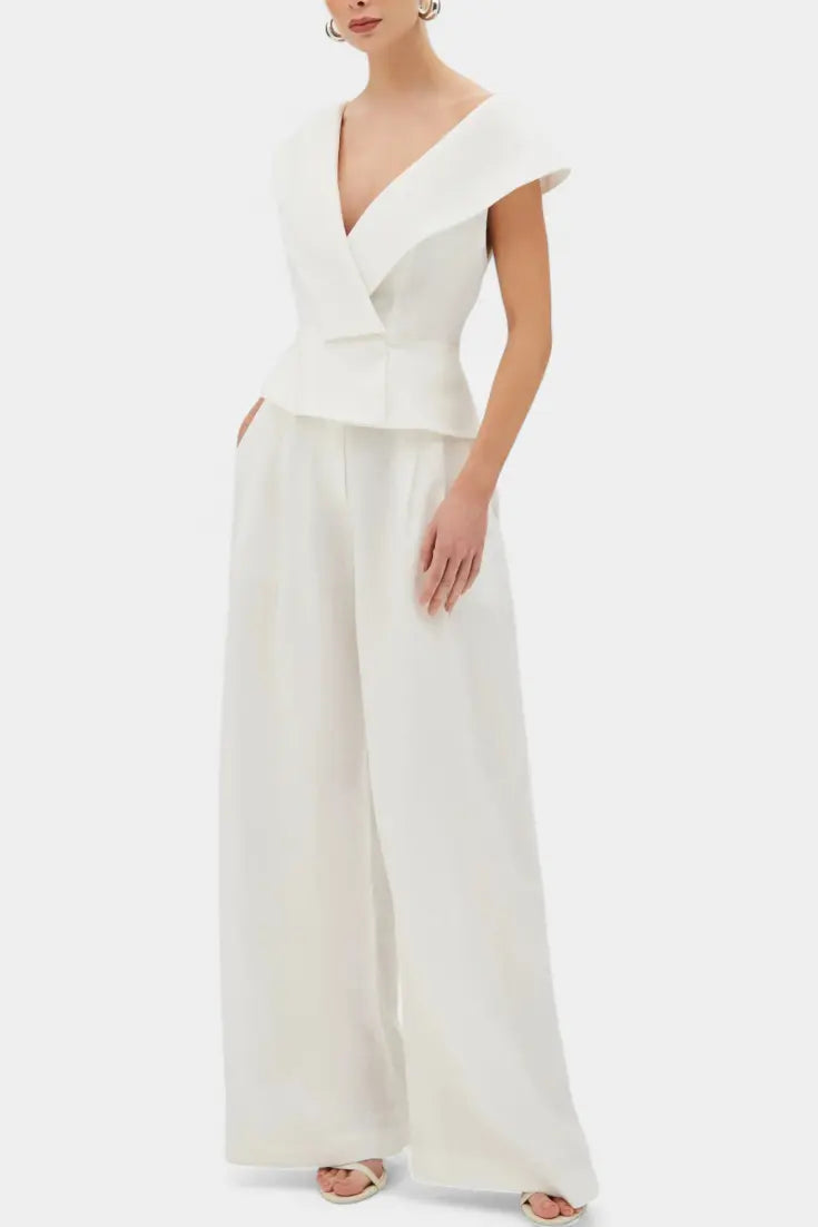 Hayden Conjunto Top Asimétrico y Pantalón Palazzo Alba Madrid