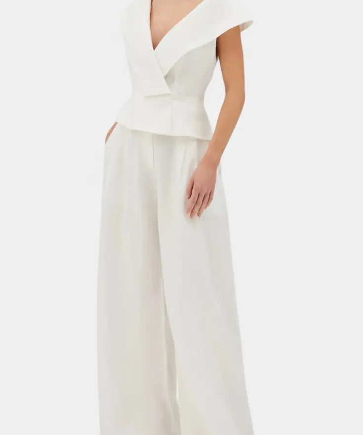 Hayden Conjunto Top Asimétrico y Pantalón Palazzo Alba Madrid