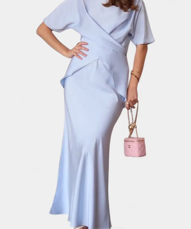 Veleda Conjunto de Top con Tiras Cruzadas y Falda Fluida Alba Madrid
