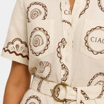 Seashell Mono Camiseta con Detalle de Concha y Botones Alba Madrid