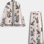 Nazaret Conjunto de Pierna Ancha con Estampado Artístico Alba Madrid