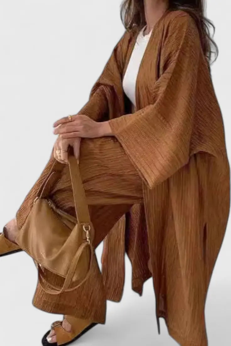 Caspian Conjunto Relajado de Dos Piezas con Kimono Largo Alba Madrid