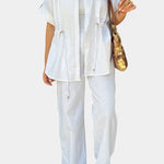 Lani Conjunto Relaxed de Camisa y Pantalones de Algodón y Lino Alba Madrid