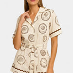 Seashell Mono Camiseta con Detalle de Concha y Botones Alba Madrid
