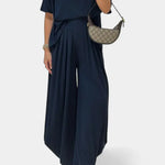 Trista Conjunto Casual de Top Suave y Pantalones de Pierna Ancha Alba Madrid