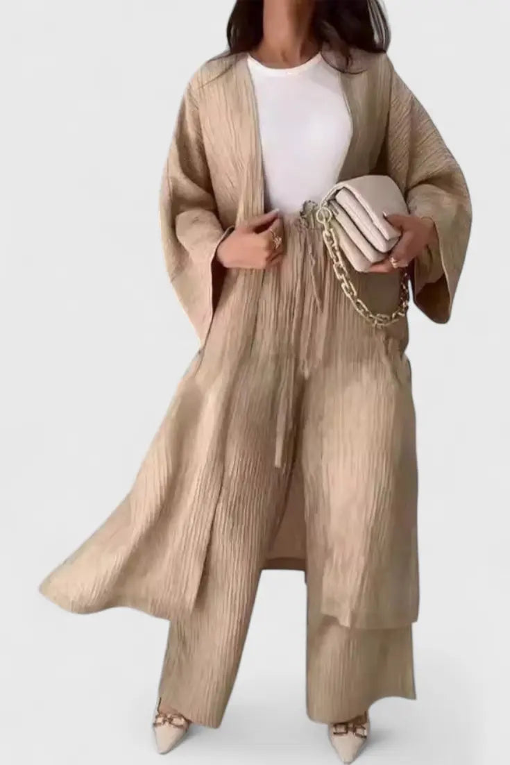 Caspian Conjunto Relajado de Dos Piezas con Kimono Largo Alba Madrid