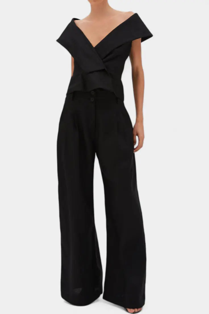 Hayden Conjunto Top Asimétrico y Pantalón Palazzo Alba Madrid