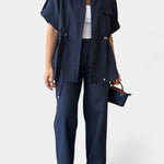 Lani Conjunto Relaxed de Camisa y Pantalones de Algodón y Lino Alba Madrid