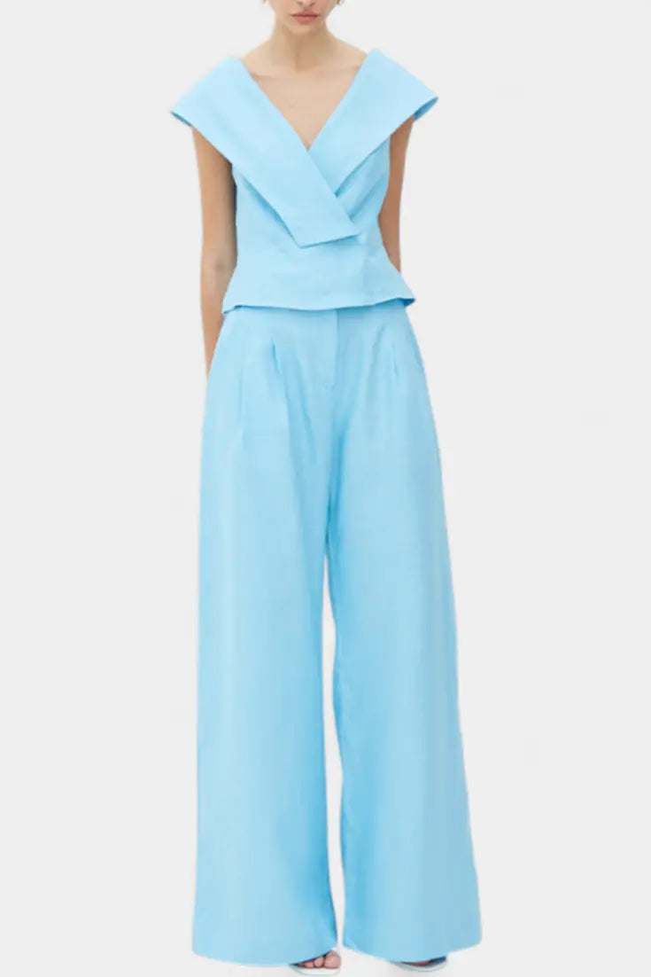 Hayden Conjunto Top Asimétrico y Pantalón Palazzo Alba Madrid