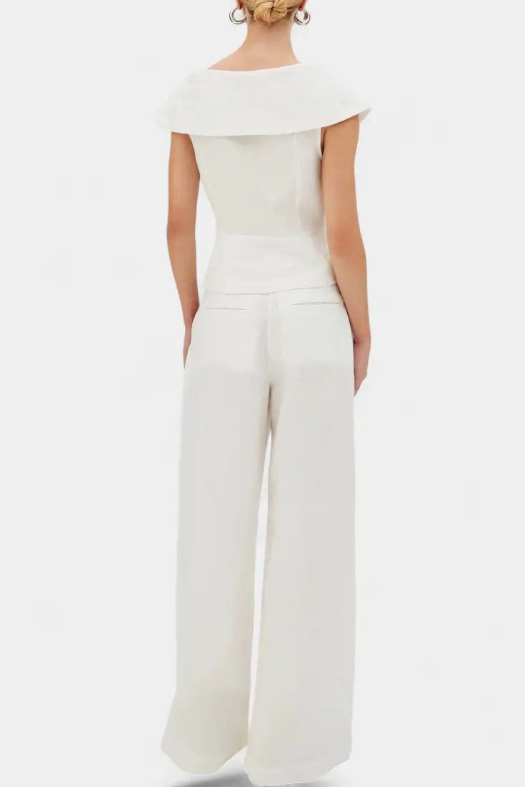 Hayden Conjunto Top Asimétrico y Pantalón Palazzo Alba Madrid