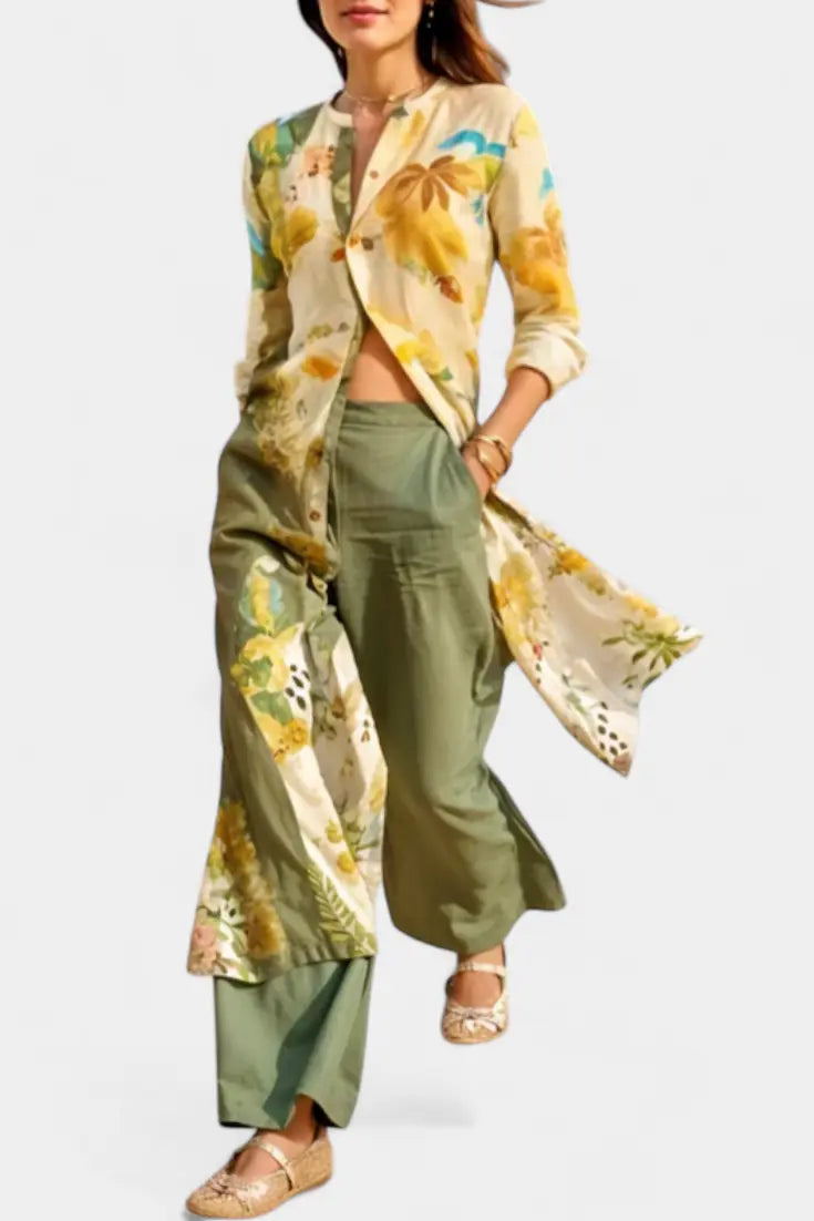 Melvina Conjunto Coordinado de Lino con Estilo Atemporal Alba Madrid