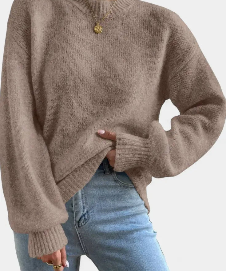 Mae Jersey de Cuello Redondo con Mangas Globo Alba Madrid