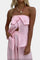 Oriana Conjunto Strapless con Falda de Abertura en Color Liso Alba Madrid