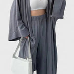 Caspian Conjunto Relajado de Dos Piezas con Kimono Largo Alba Madrid