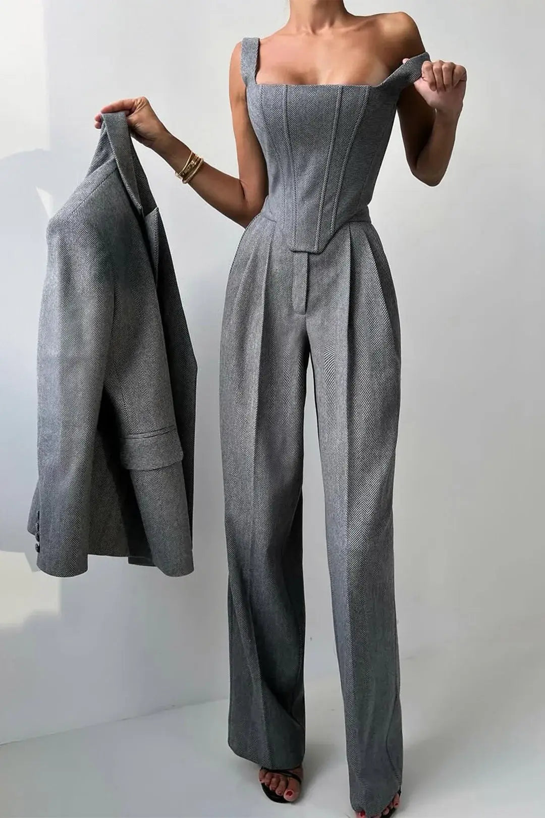 Dolce - Conjunto de Tres Piezas con Blazer de Doble Botonadura Alba Madrid