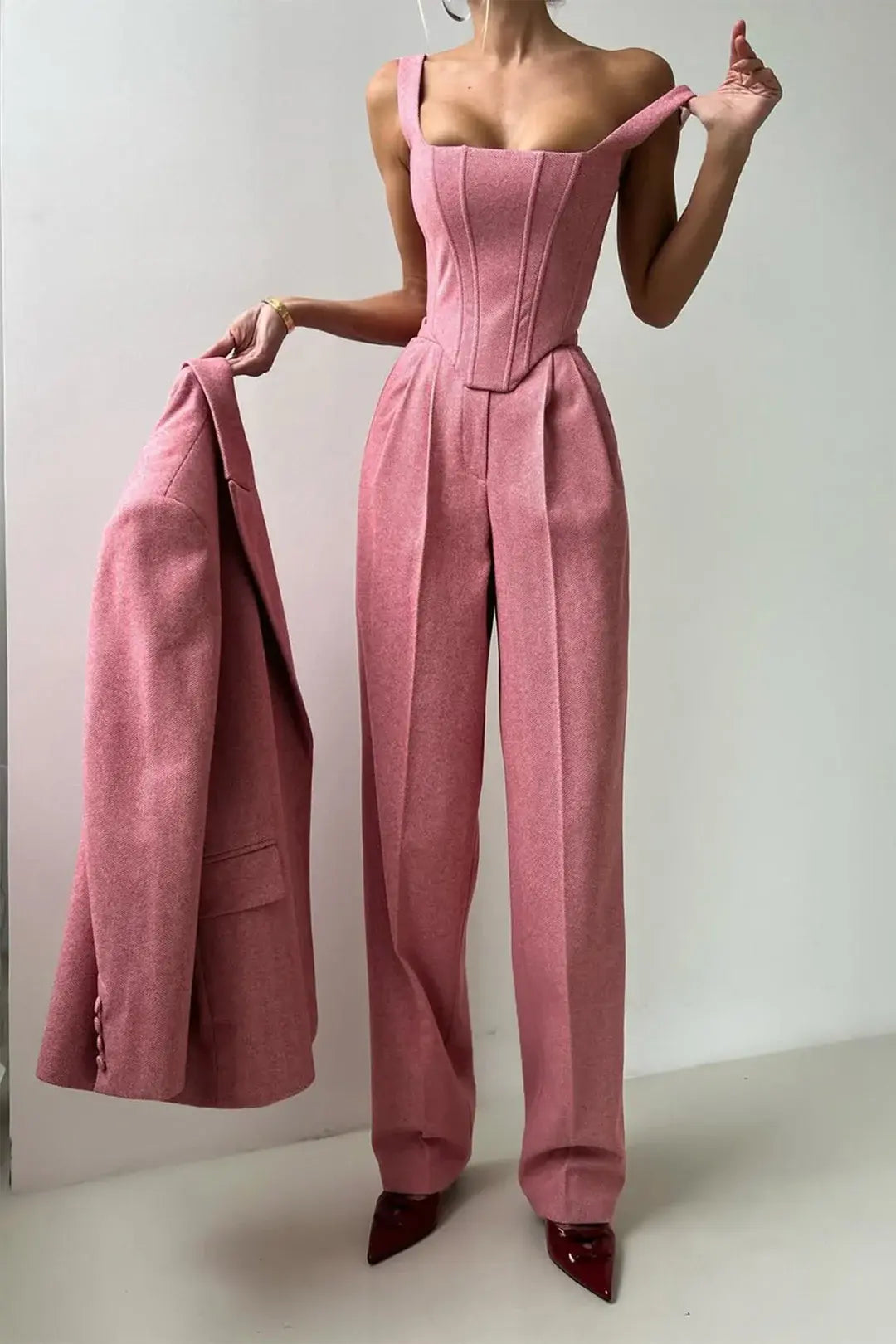 Dolce - Conjunto de Tres Piezas con Blazer de Doble Botonadura Alba Madrid