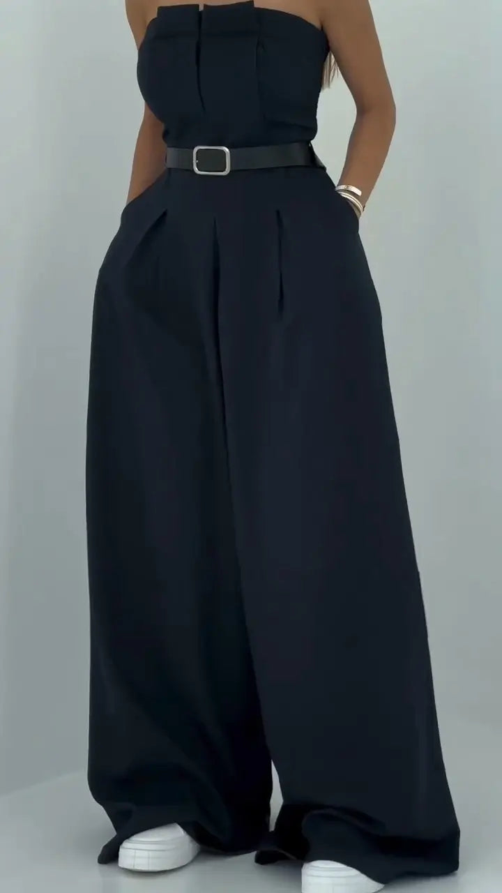 Julia Traje para Mujer - Chaqueta Oversize + Mono Bustier Alba Madrid
