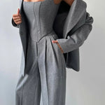 Dolce - Conjunto de Tres Piezas con Blazer de Doble Botonadura Alba Madrid
