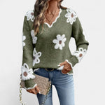 Thea Suéter Floral Elegante Con Cuello En V Alba Madrid
