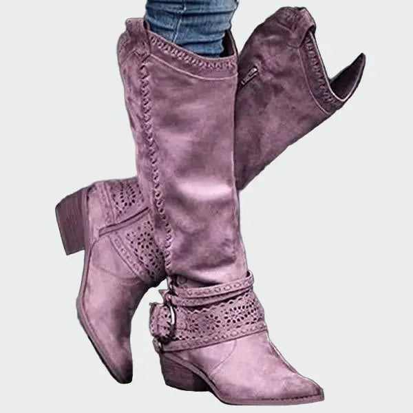 Botas de cowboy retro de cuero Alba Madrid